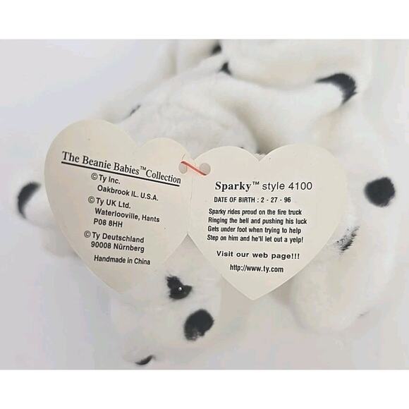 1996 Ty Beanie Baby "Sparky" Retired Baby Dalmatian BB30 - Picture 3 of 5